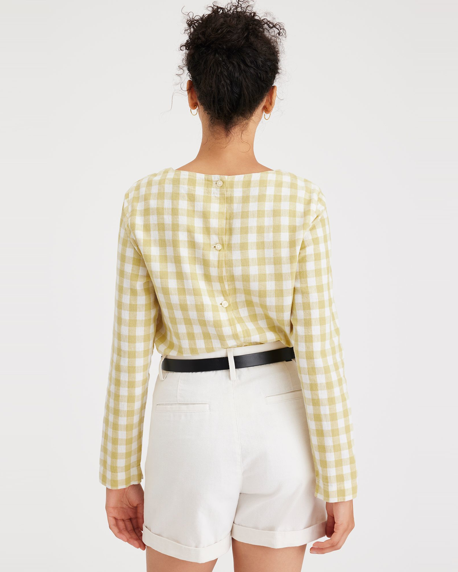 (image for) Unique Button Back Blouse, Regular Fit